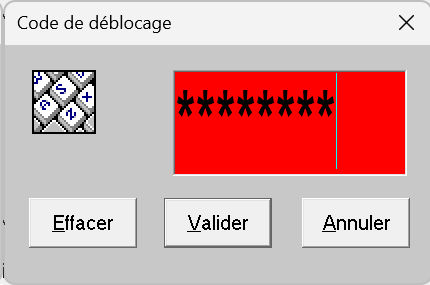 Code déblocage